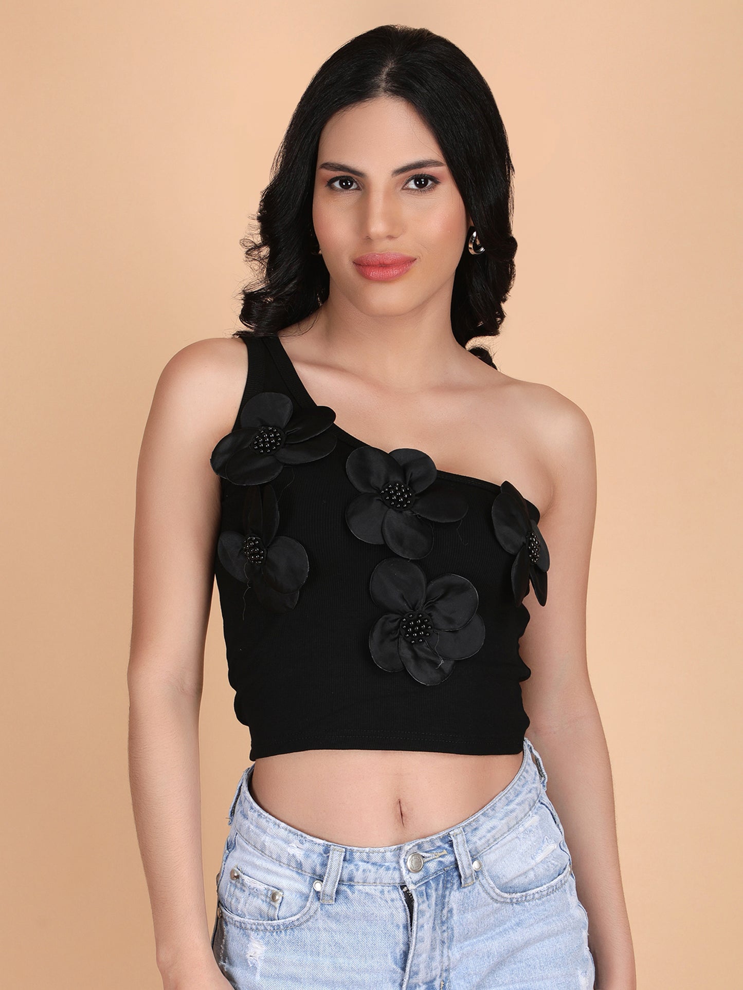 Flower Shoulder Top