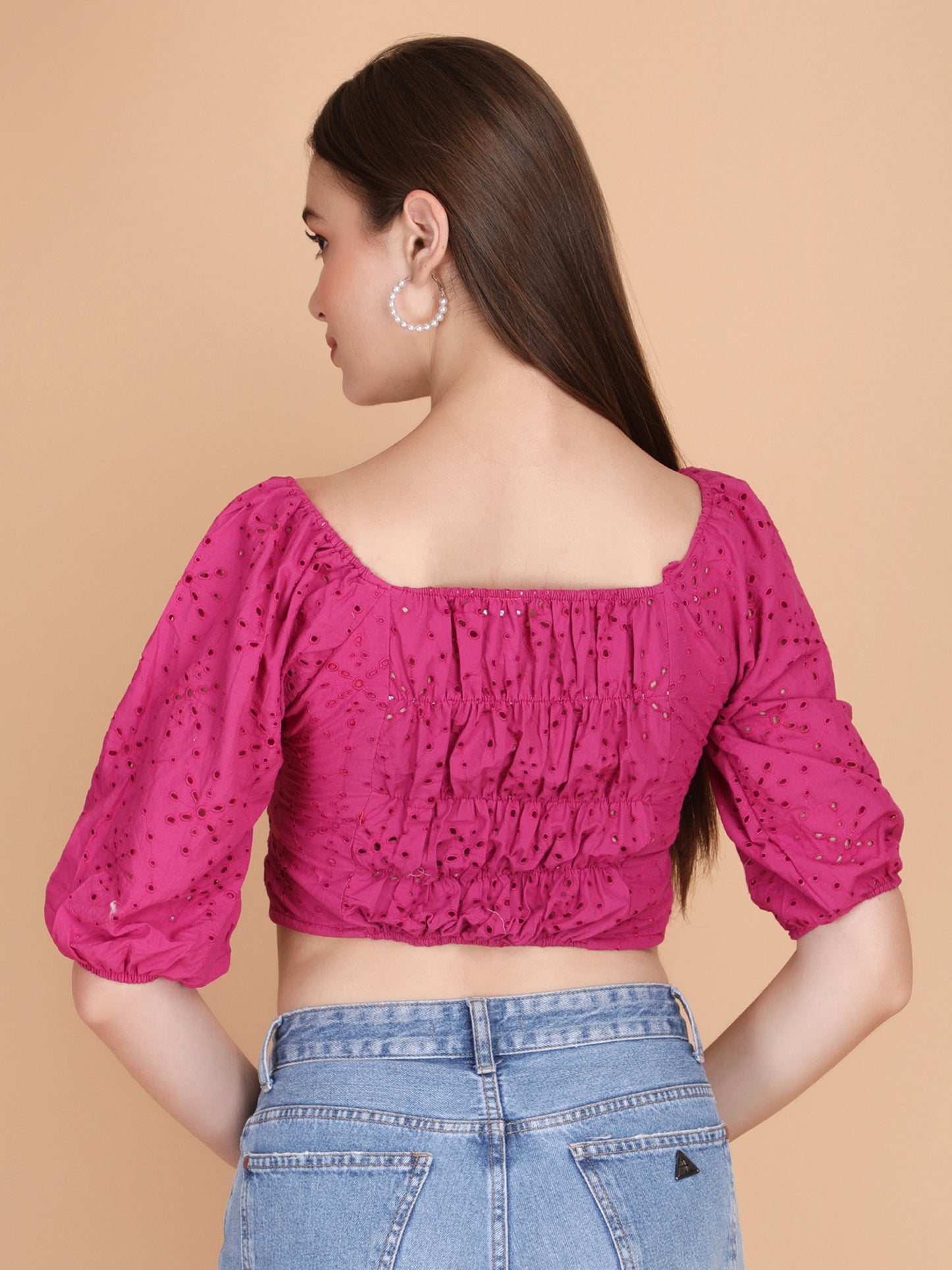 Solid Chicken Cotton Crop Top