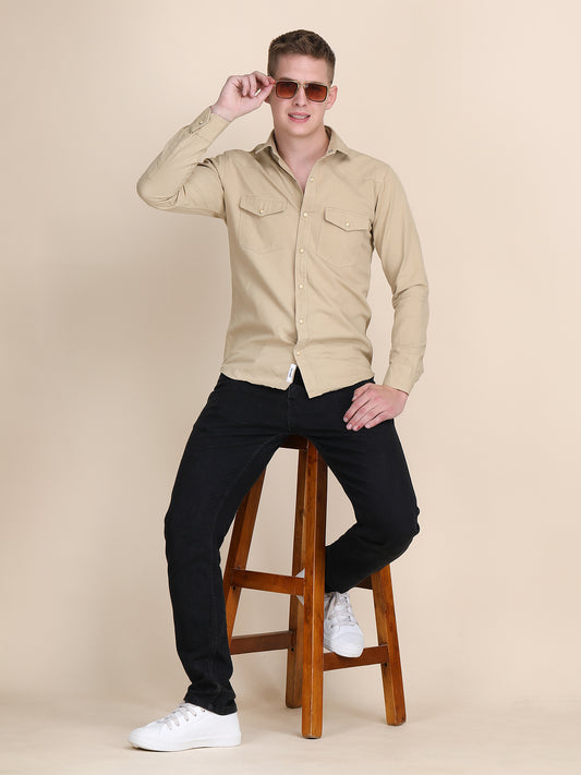 RFD Denim Spread Collar Slim Fit Shirt