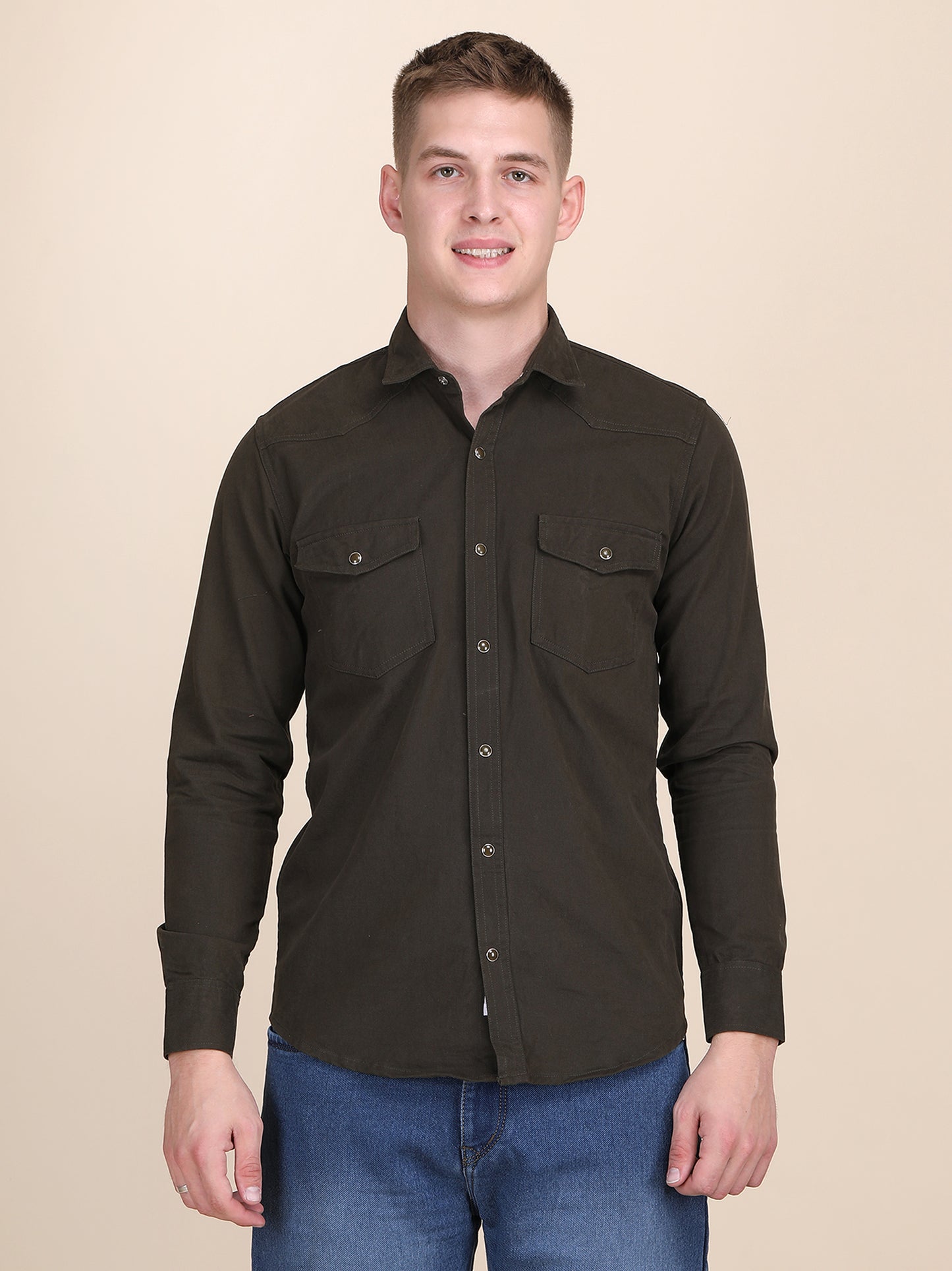 RFD Denim Spread Collar Slim Fit Shirt