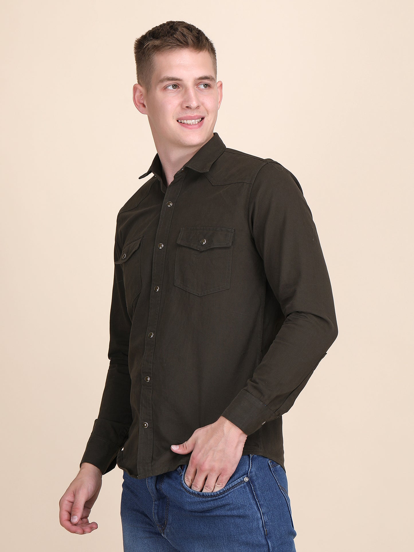 RFD Denim Spread Collar Slim Fit Shirt