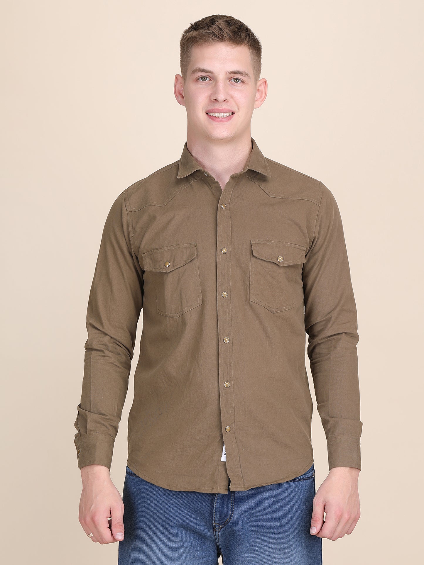 RFD Denim Spread Collar Slim Fit Shirt