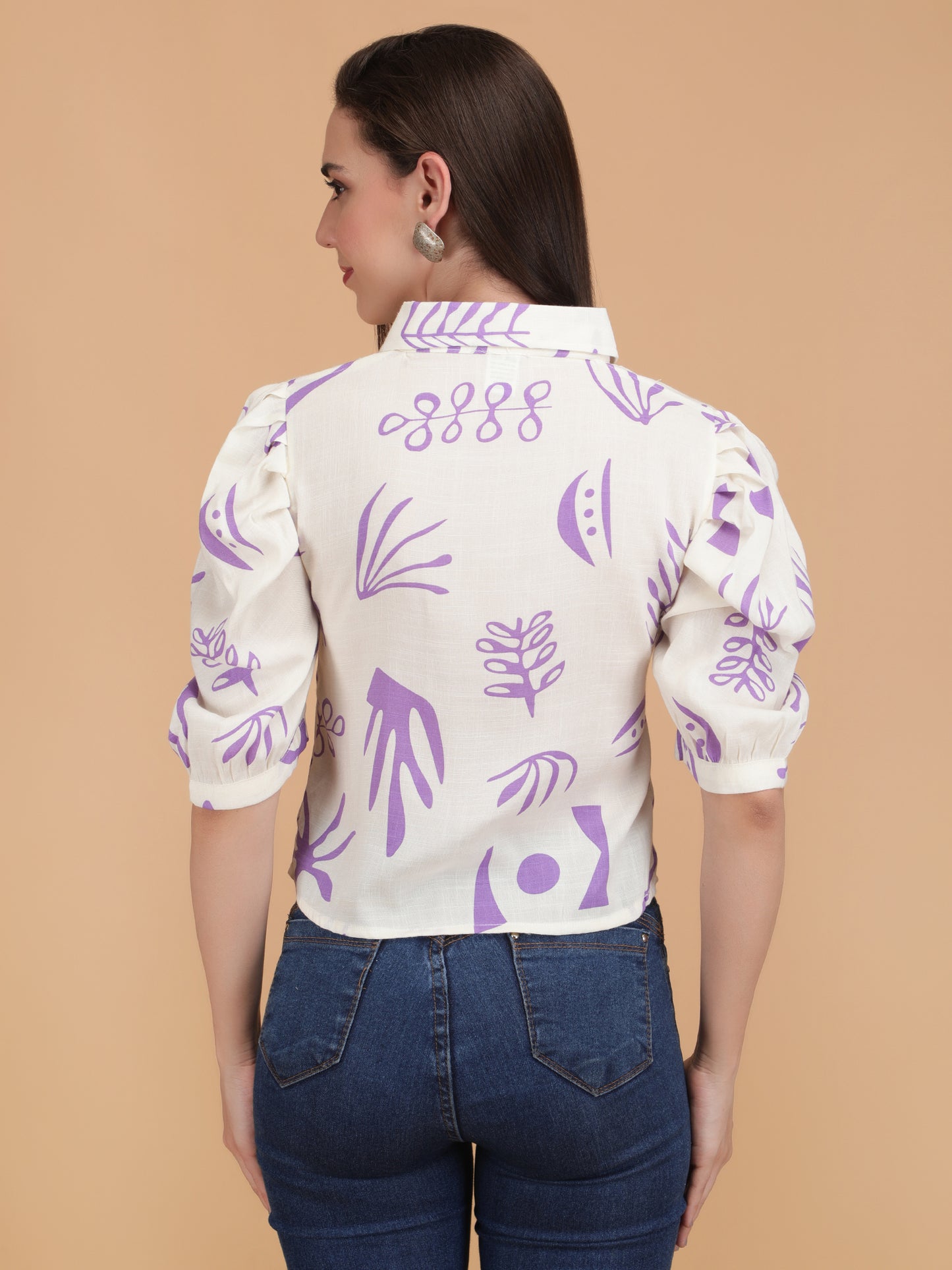 Floral Printed Collar Shirt