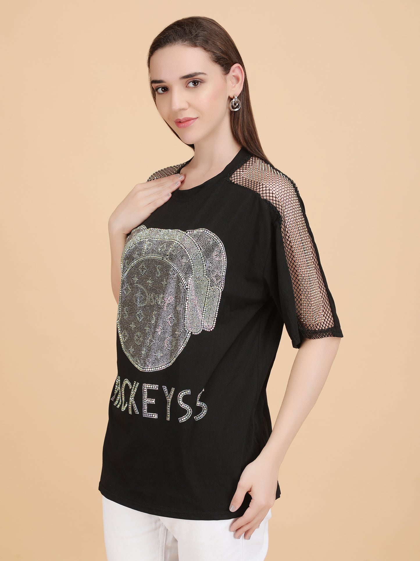 Black Rhinestone T-Shirt