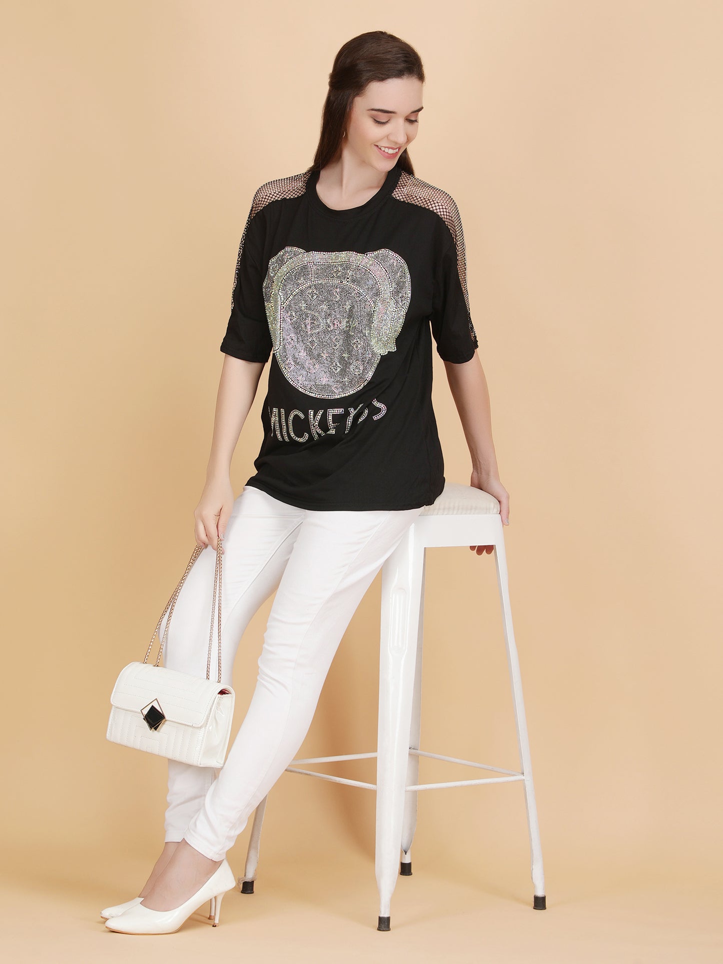 Black Rhinestone T-Shirt