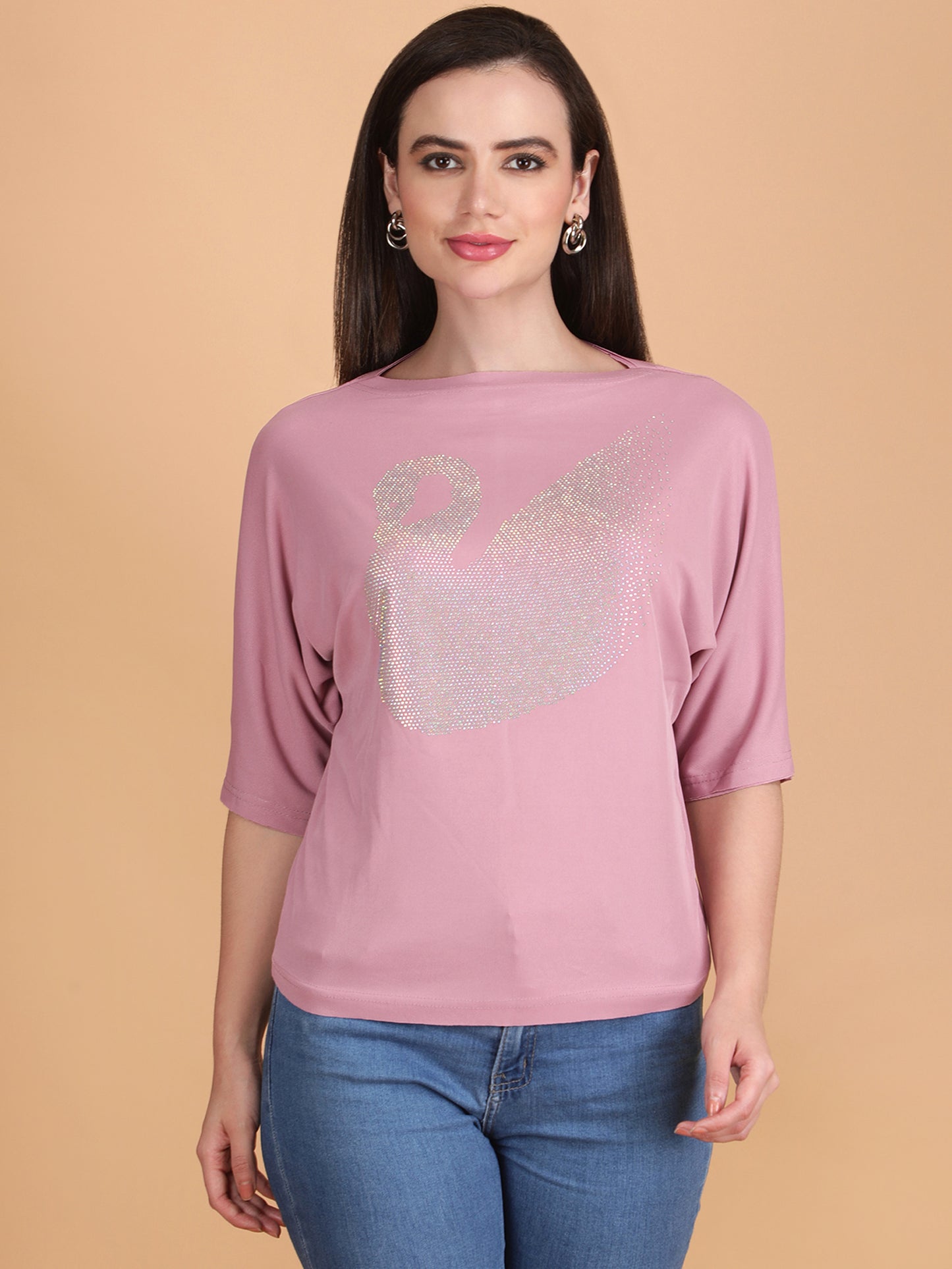 Rhinestone  Swan T-Shirt