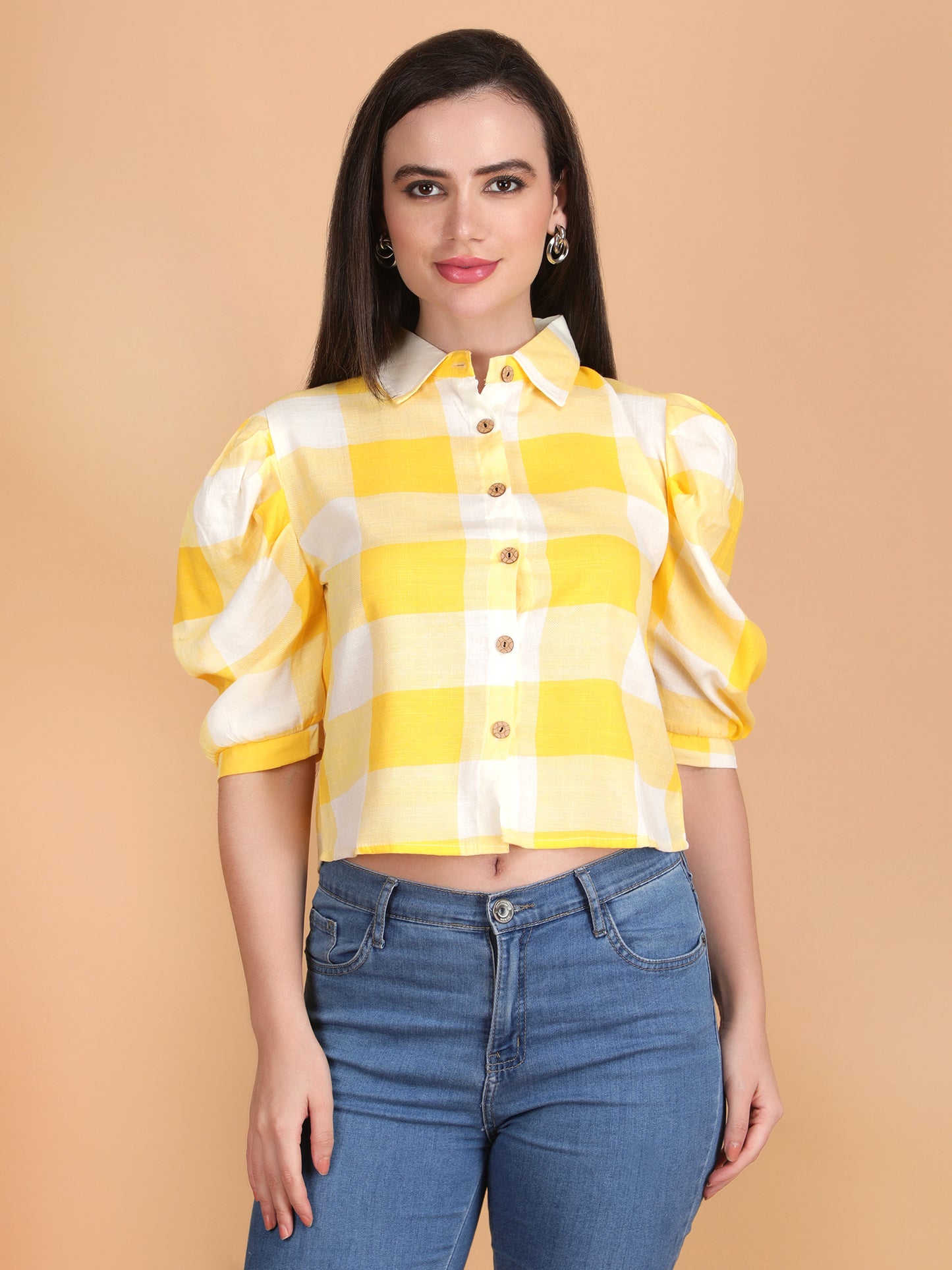 Light Yellow Collar Shirt