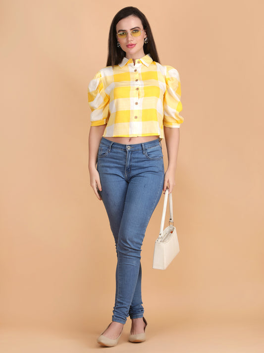 Light Yellow Collar Shirt