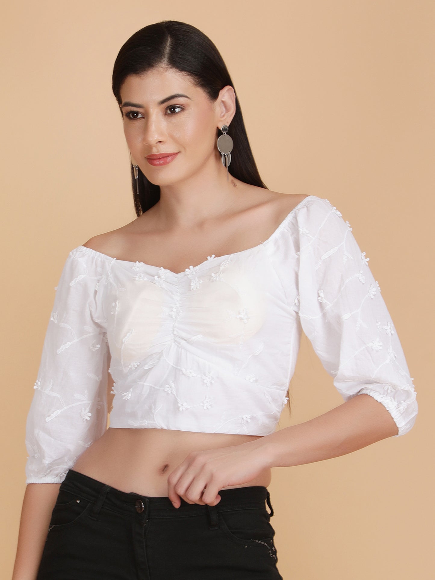 Solid Chicken Cotton Crop Top