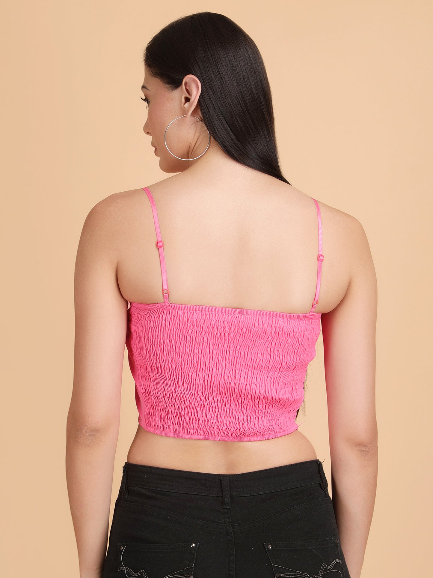 Designer Heart Spaghetti Strap Crop Top