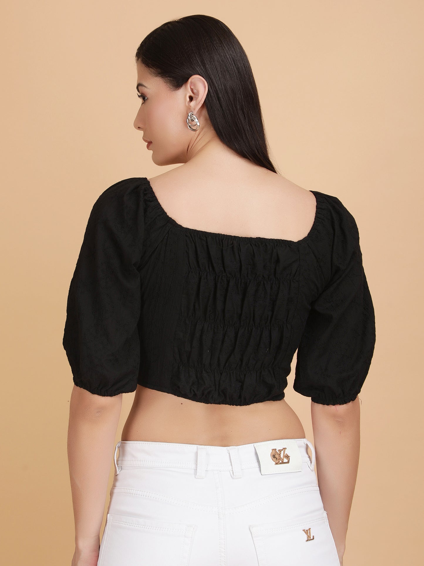 Solid Chicken Cotton Crop Top