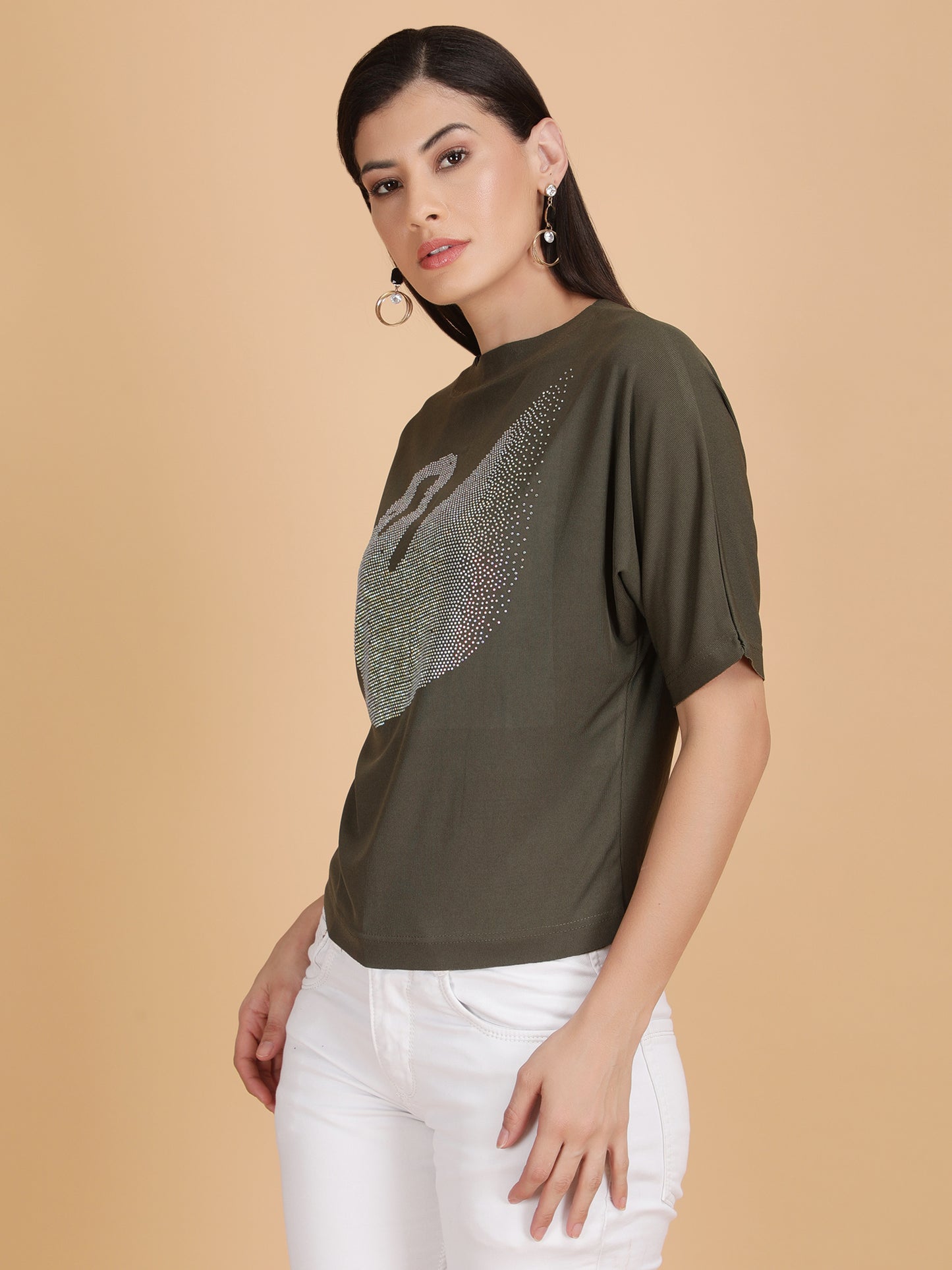 Rhinestone  Swan T-Shirt