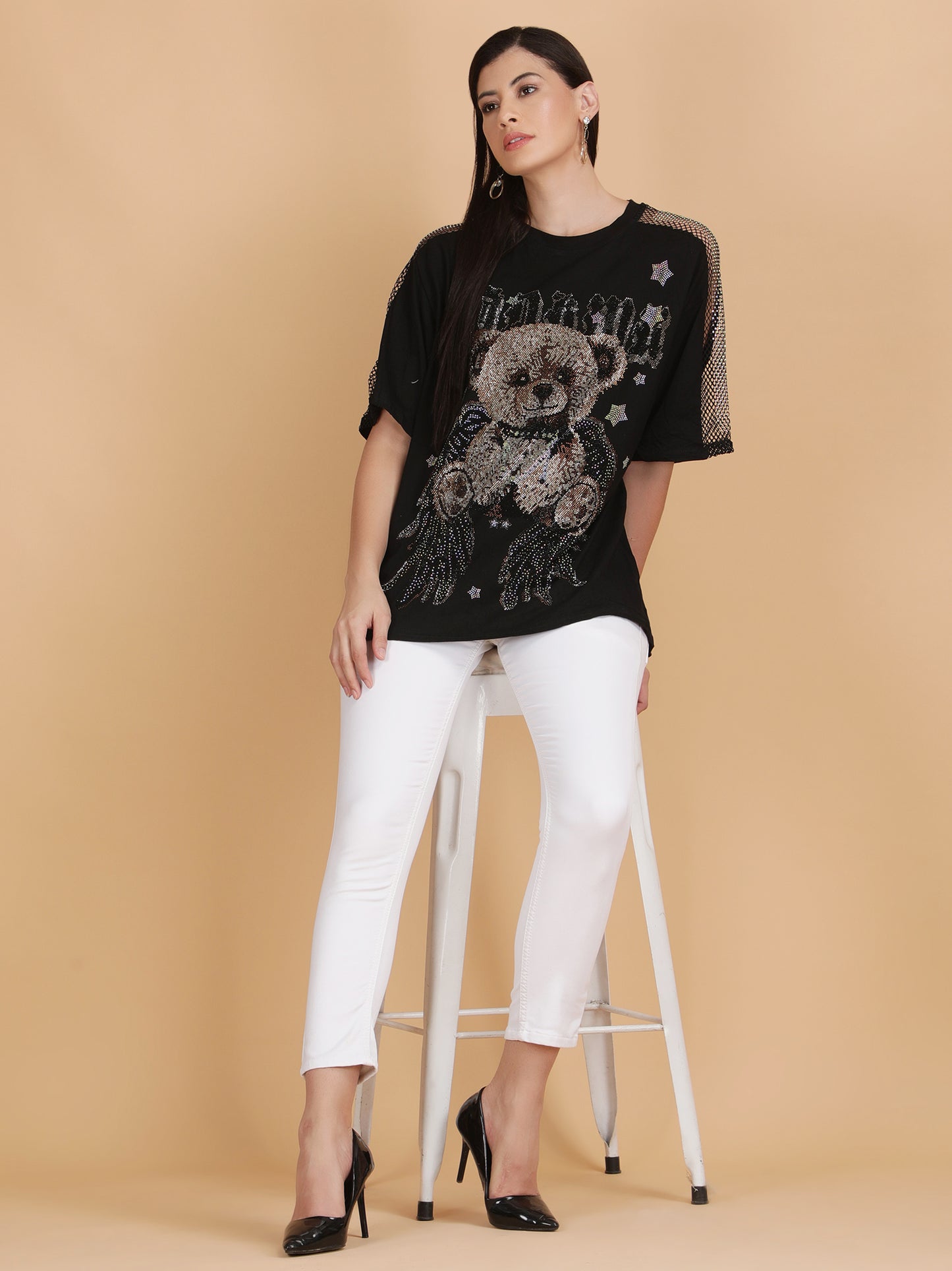 Black Rhinestone T-Shirt