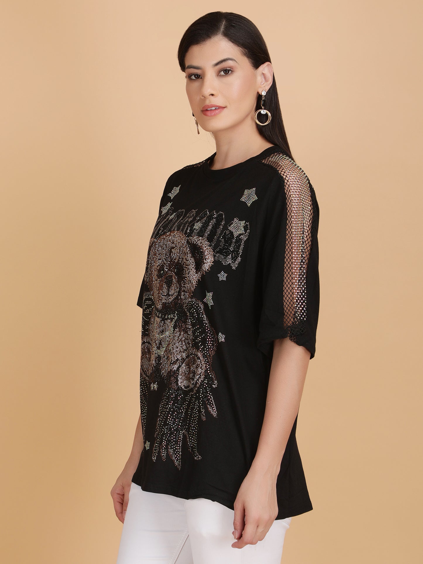 Black Rhinestone T-Shirt