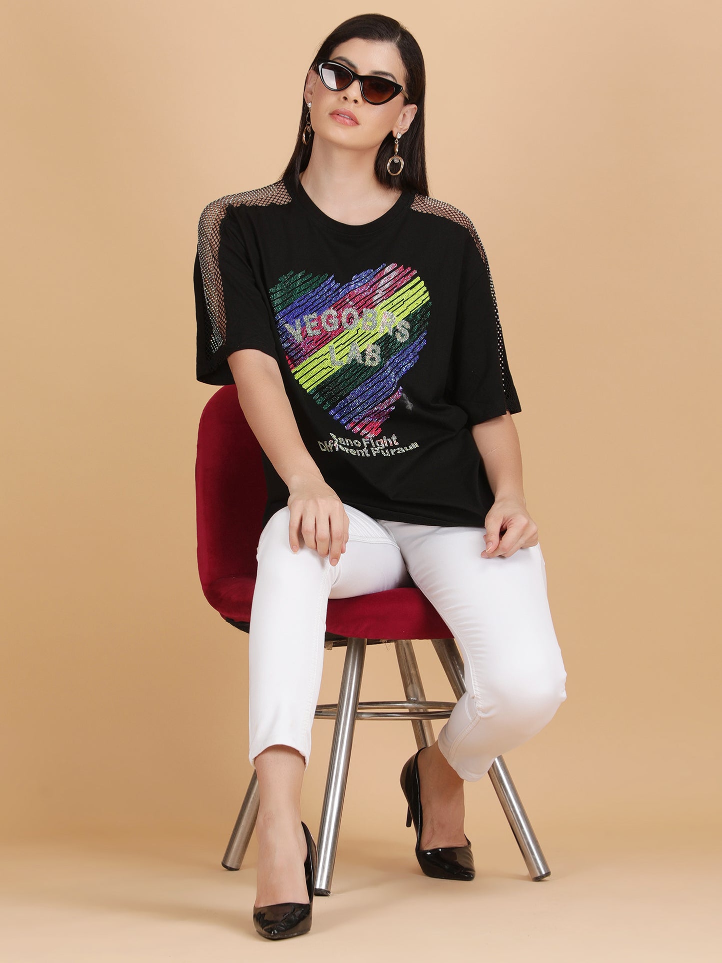 Black Rhinestone T-Shirt