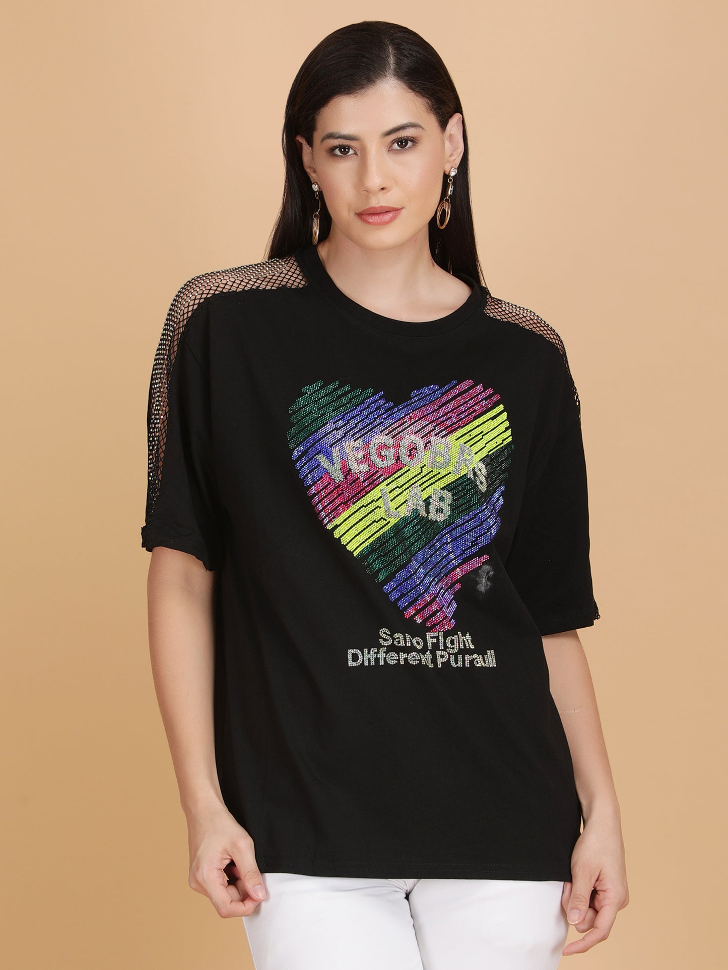 Black Rhinestone T-Shirt