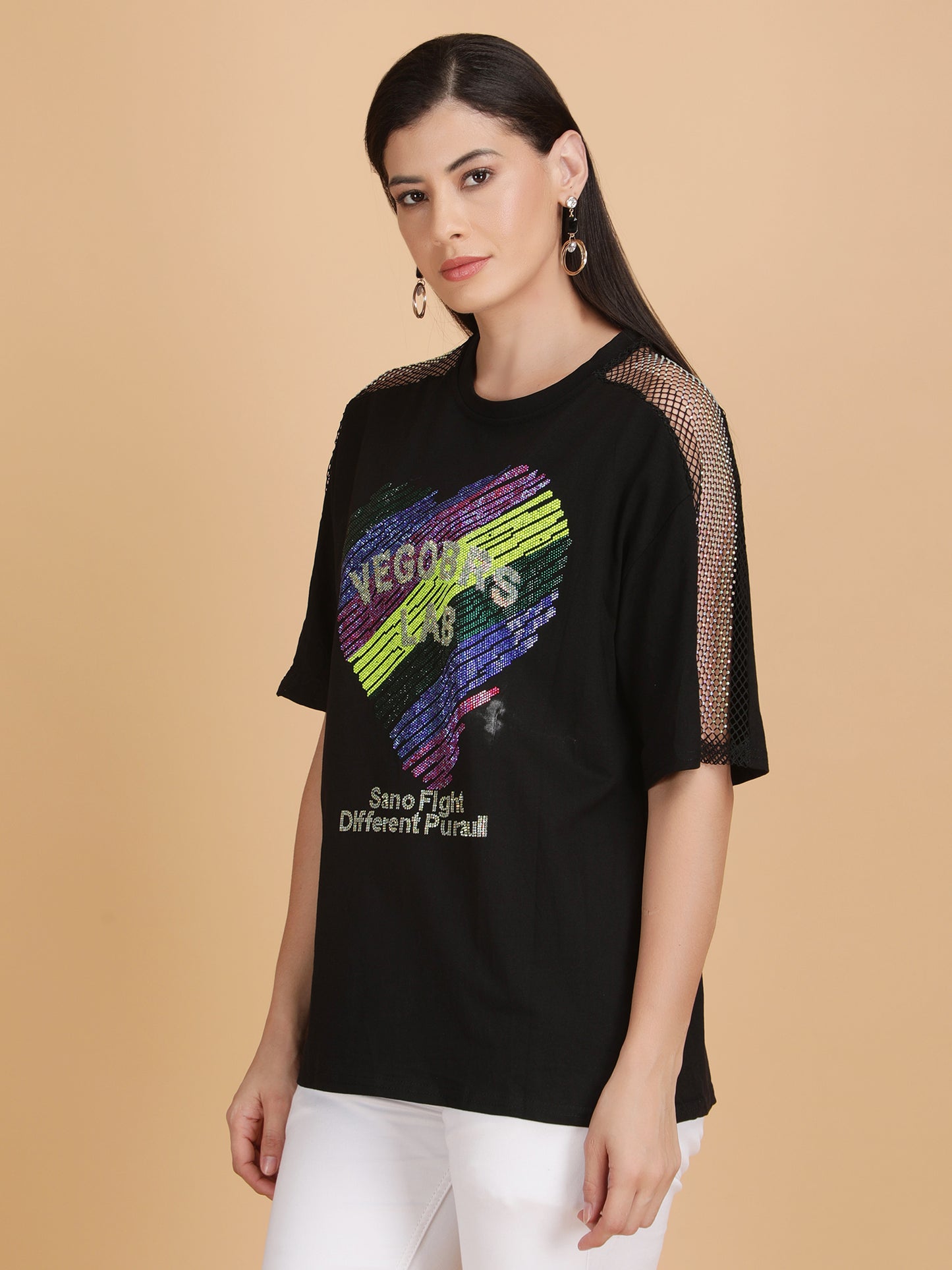Black Rhinestone T-Shirt
