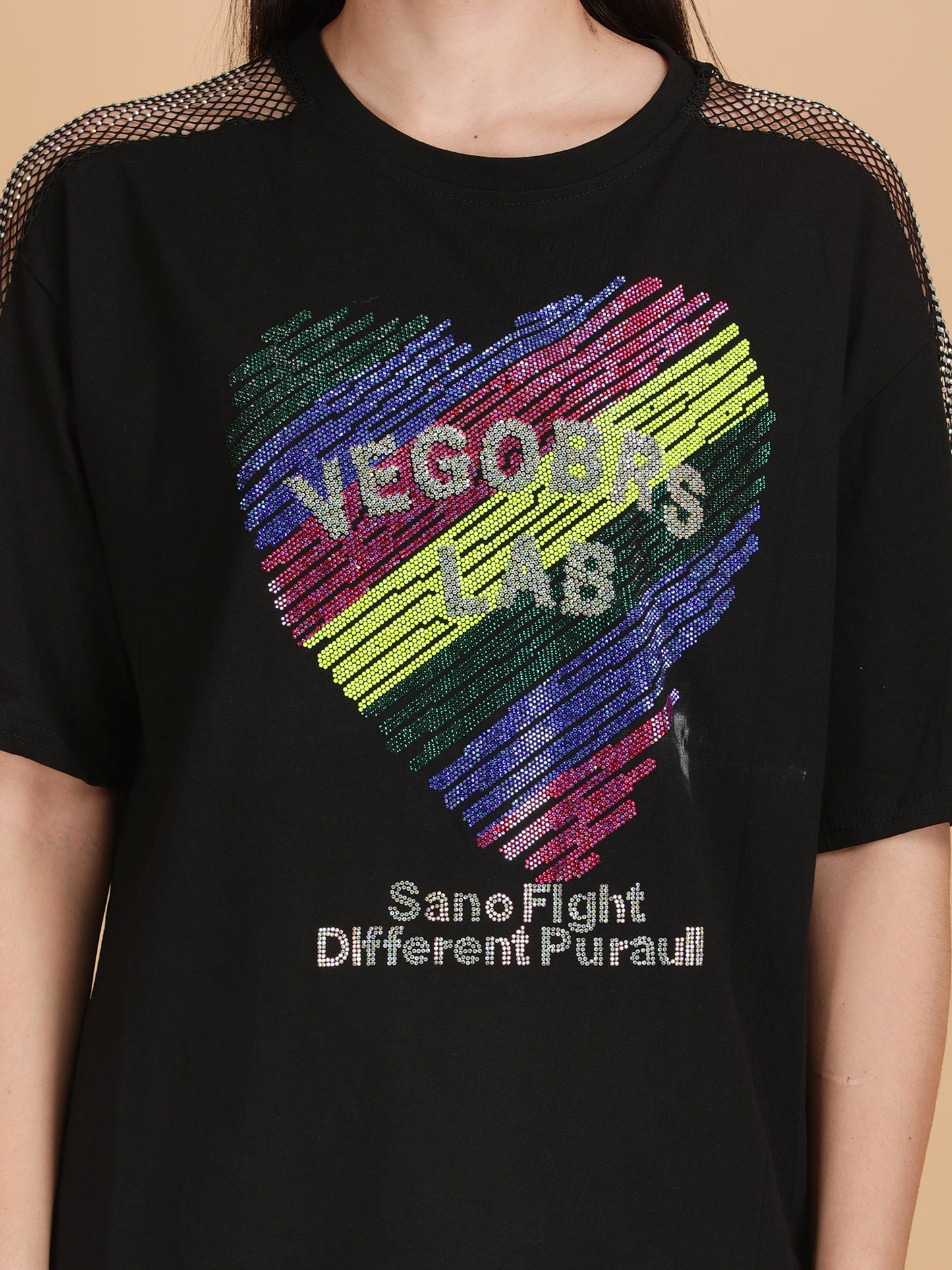Black Rhinestone T-Shirt