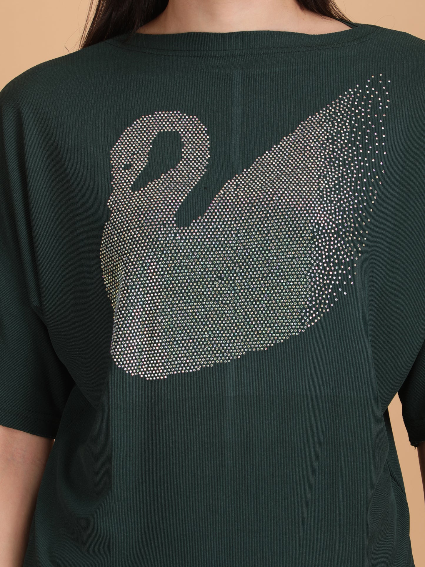 Rhinestone  Swan T-Shirt